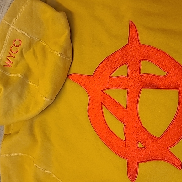 WyCo Anarchy Mustard/Red Pullover Hoodie - Sz XL - Picture 2 of 4